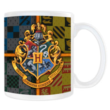 Load image into Gallery viewer, Hogwarts Crest and House Colors Mug
